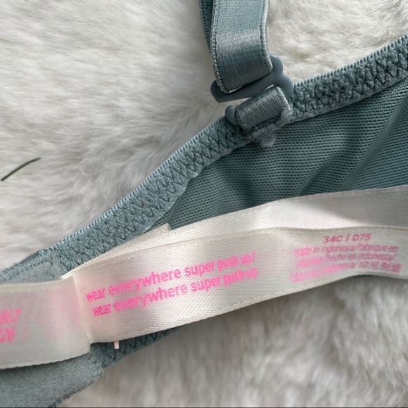 VS PINK Wear Everywhere Light Blue Push Up Bra - Picture 5 of 5